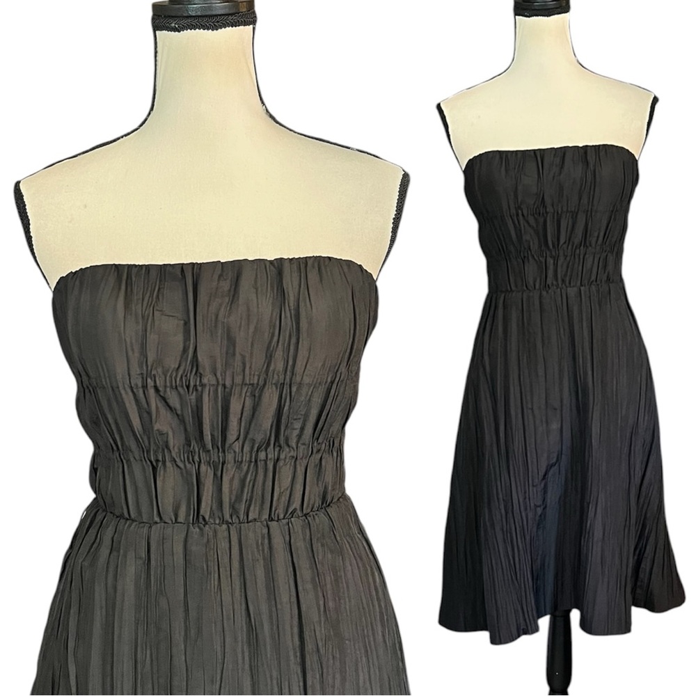 Vintage Betsey Johnson New York Black Strapless Formal Cocktail Party Dress
